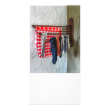 Stockings Hanging to Dry Photo Greeting Card