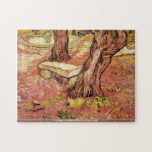 Stone Bench in the Saint-Paul Hospital by van Gogh Jigsaw Puzzle