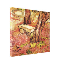 Stone Bench in the Saint-Paul Hospital - van Gogh Stretched Canvas Prints
