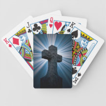 Stone Cross on Blue Card Deck