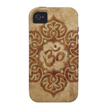 Stone Floral Aum Design Case-Mate iPhone 4 Cover