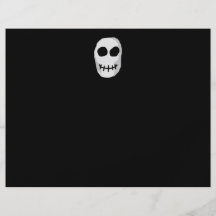 Stone Grey and Black Skull. Primitive Style. Flyer