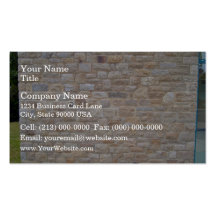 Stone Wall In a Grassy Landscape Business Cards
