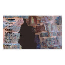 Stone wall with cement business card template