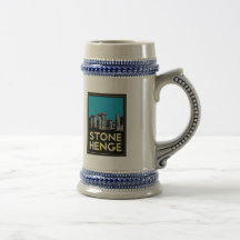 Stonehenge art deco travel poster mug