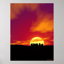 Stonehenge Sunset Poster