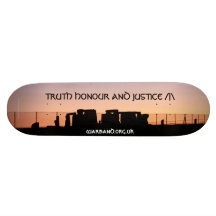 stonehenge sunset skateboard deck