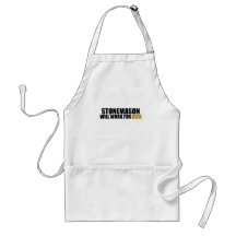 Stonemason-Will Work for Beer Apron
