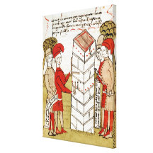 Stonemasons, from 'Traite d'Arpentage' Gallery Wrap Canvas