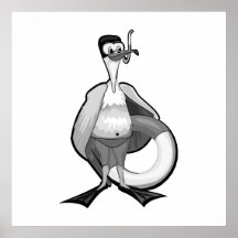 Stoogy Stork Poster