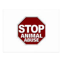 Stop Animal Abuse Post Card