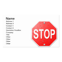 Stop Business Card Template
