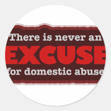 Stop Domestic Abuse - There Is No Excuse Stickers