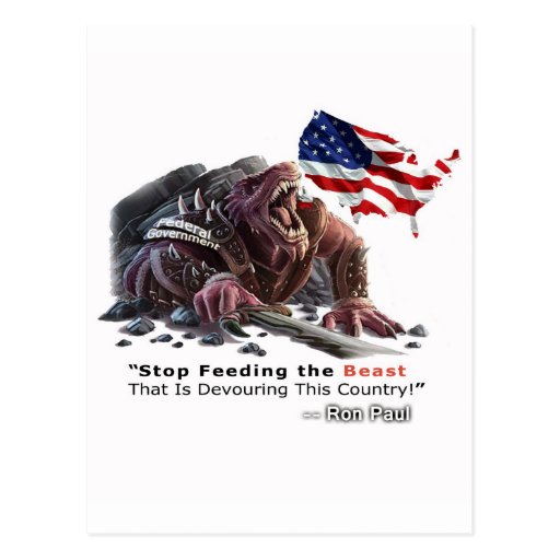 STOP Feeding the Beast Post Cards