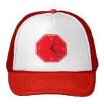Stop Hammer Time Sign Clock Trucker Hats