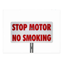 Stop Motor No Smoking Post Card