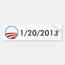 Stop Obama 1/20/2013 Bumper Stickers
