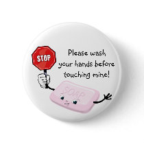 Stop Please Wash Hands Button
