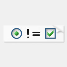 Stop Radio Button Abuse (Simplified) Bumper Sticker