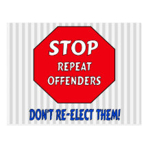 Stop Repeat Offenders Postcard