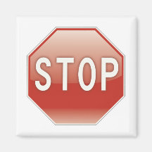 Stop sign fridge magnet
