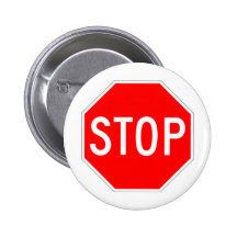Stop Sign - Highway Hexagon Pin