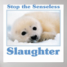 Stop slaughter-seals posters