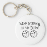 Stop Staring At My Balls Volleyballs Keychain