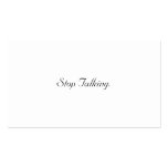 Stop Talking Cards Business Card Templates