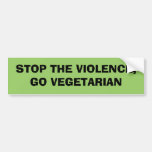 STOP THE VIOLENCE, GO VEGETARIAN BUMPER STICKERS