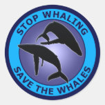 STOP THE WHALING SAVE THE WHALES STICKER