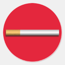 stop tobacco round sticker