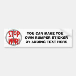 Stop War Peace Symbol T-shirts and Gifts Bumper Stickers