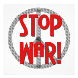 Stop War Peace Symbol T-shirts and Gifts Announcements