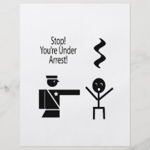 stop youre under arrest music humour 2 flyers