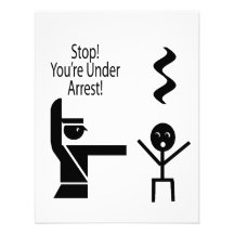stop youre under arrest music humour custom announcement