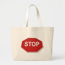 StopSign051409shadows Canvas Bag