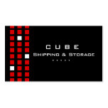 Storage Business Card Box Black Red White