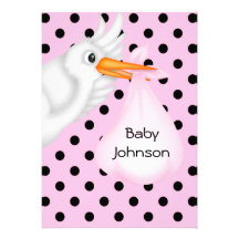Stork Baby Shower  Invitation