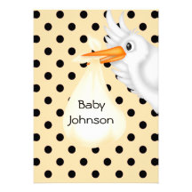 Stork Baby Shower  Invitation