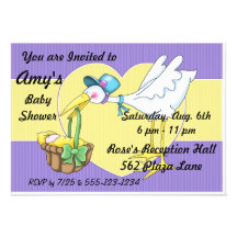 Stork Baby Shower Invitations Announcement