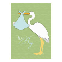 Stork Boy Reminder Card Business Card Templates