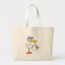 Stork Bringing Baby Bear Bag