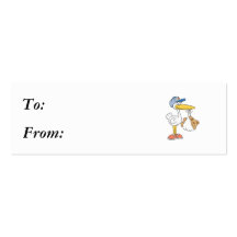 Stork Bringing Baby Bear Business Card Template