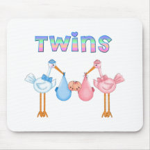 Stork with Twins Mousemats