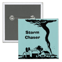 Storm Chaser Tornado Twister Weather Meteorology Pinback Button