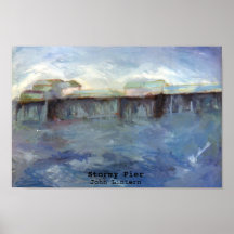 Stormy Pier - John Lintern Print