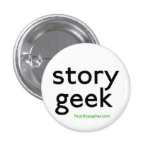 story geek pinback button