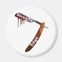 Straight Edge Straight Razor Refrigerator Magnet