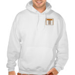 Straight lines art deco with monogram, letter T Hoodies